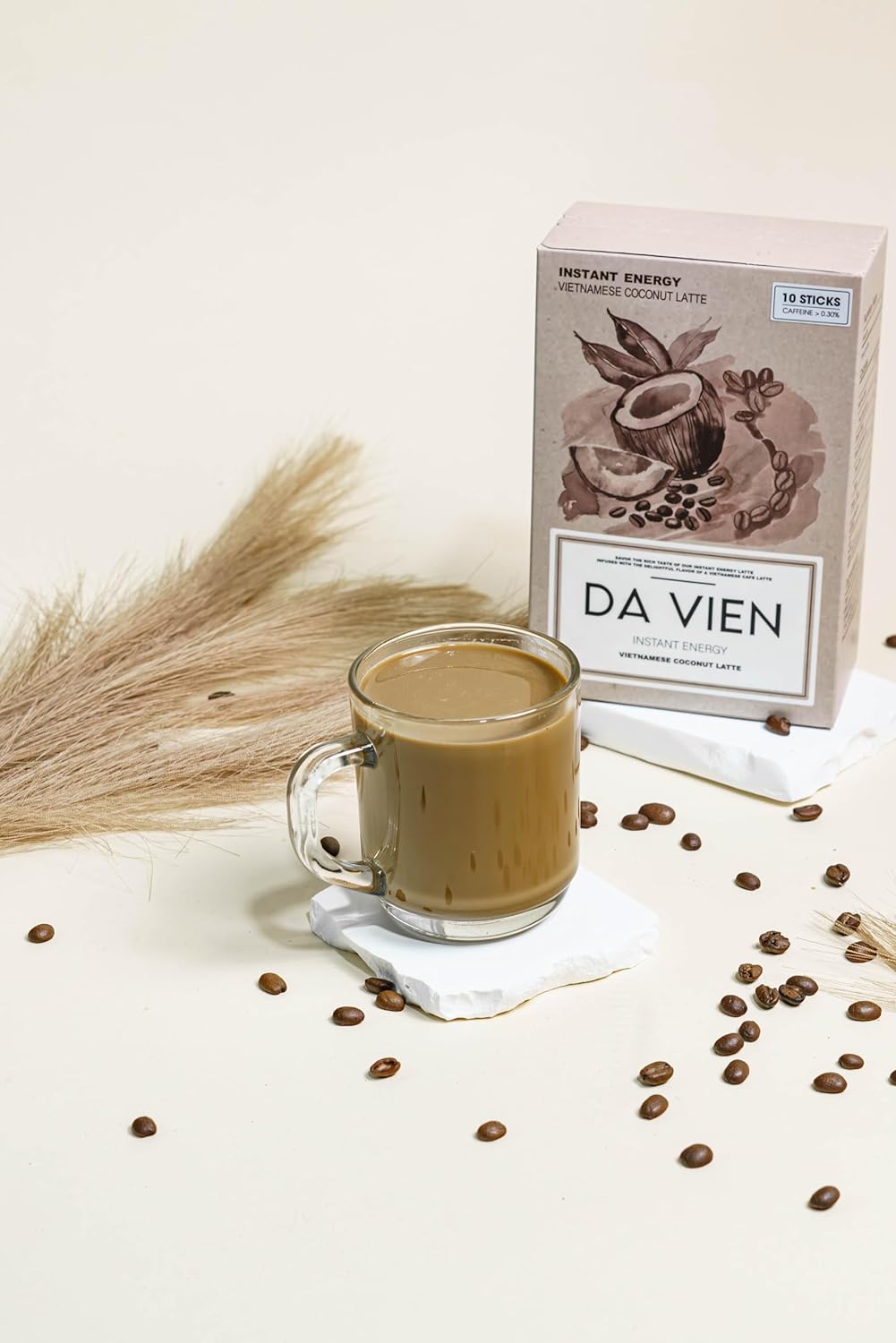 ココナッツミルクコーヒー DAVIEN(10パック)便利なインスタントコーヒー